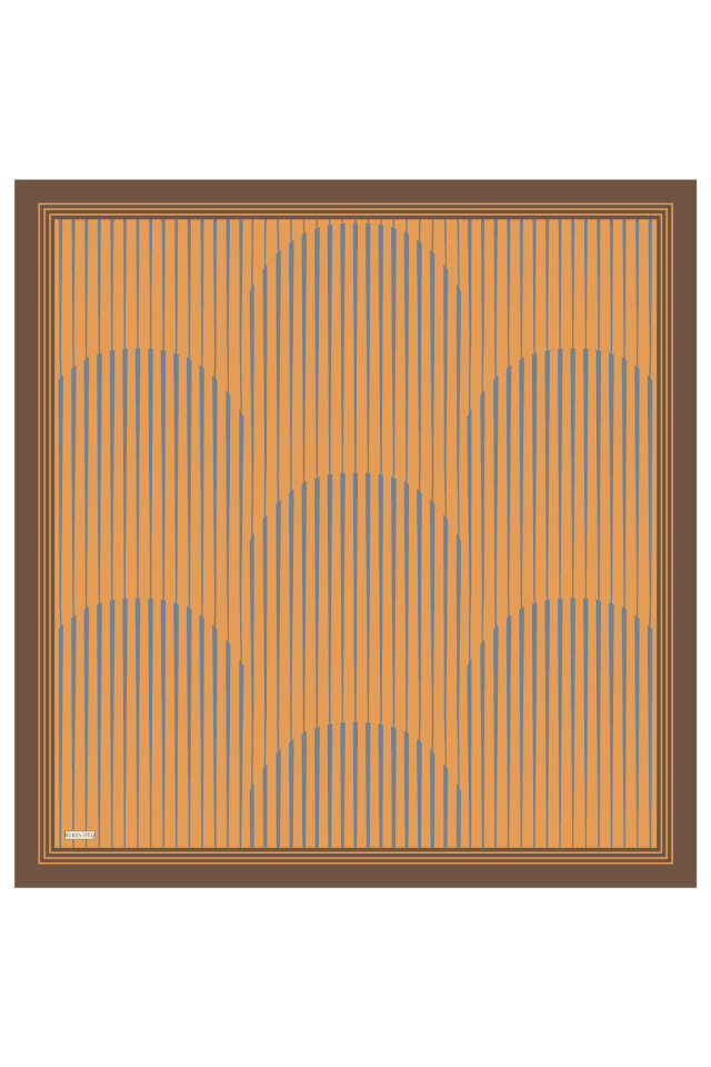 Gold Dila Desen Sura İpek Eşarp - 2