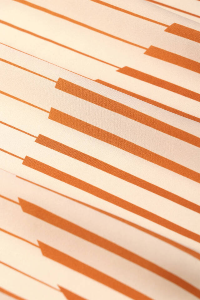 Krem Dila Desen Sura İpek Eşarp - 3