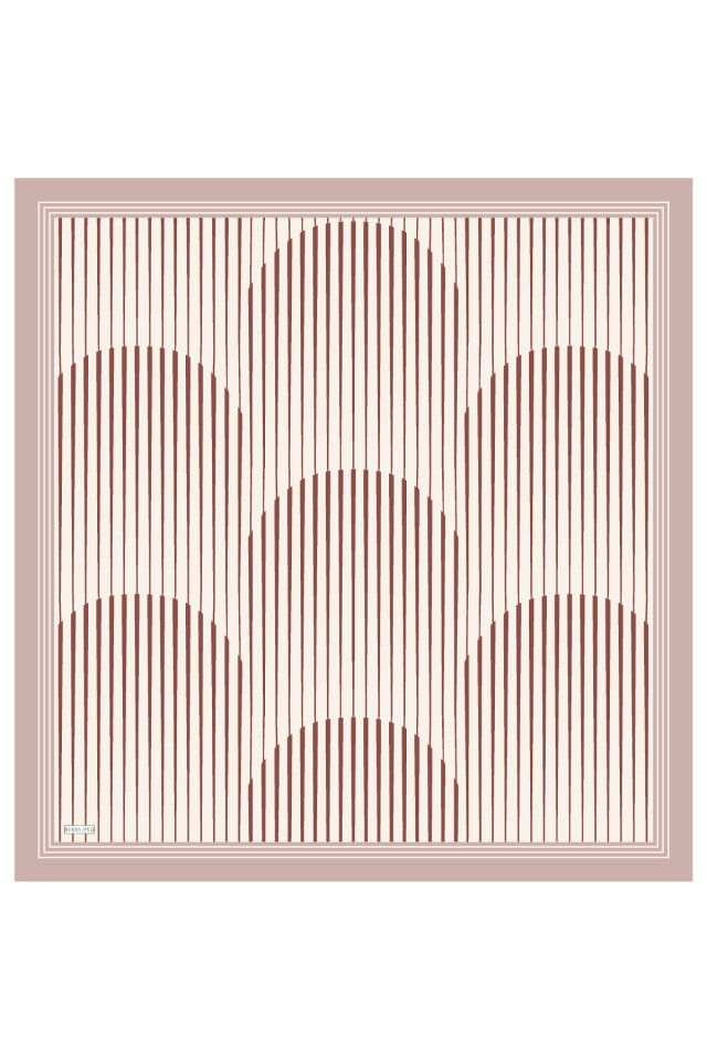 Pudra Dila Desen Sura İpek Eşarp - 2