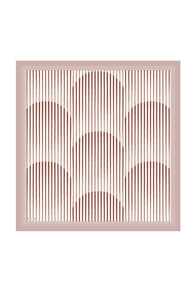 Powder Dila Pattern Sura Silk Scarf 