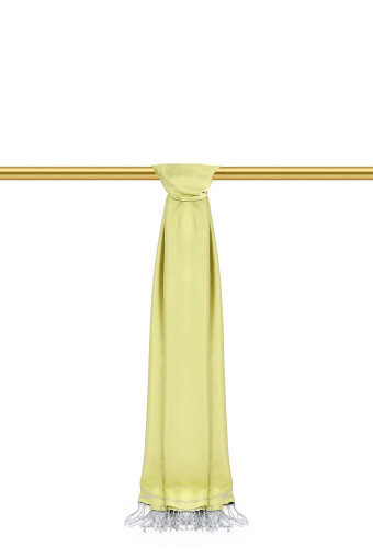 Lime Gray Double-Sided Silk Shawl 