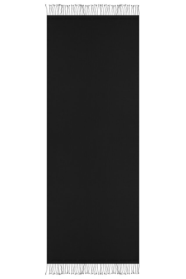 Black Double-Sided Silk Shawl - 4