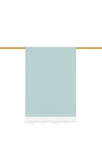 Ice Blue Gray Double-Sided Silk Shawl 