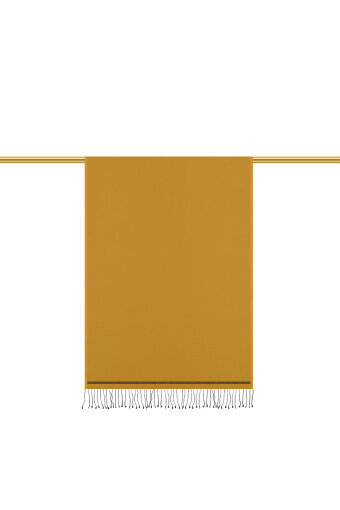Mustard Black Double-Sided Silk Shawl 