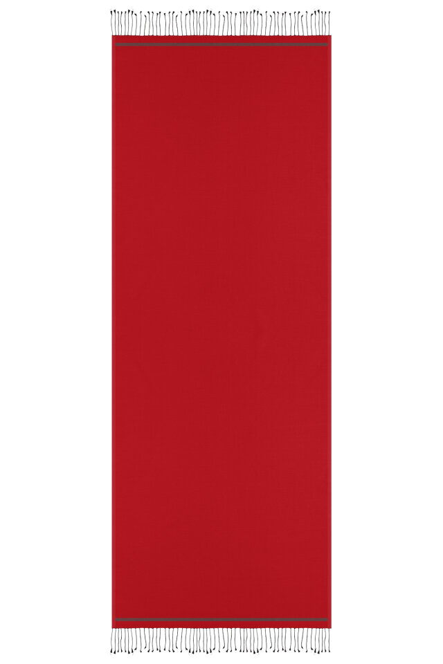 Red Black Double-Sided Silk Shawl - 4