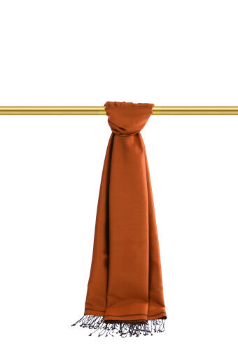 Brick Black Double-Sided Silk Shawl 