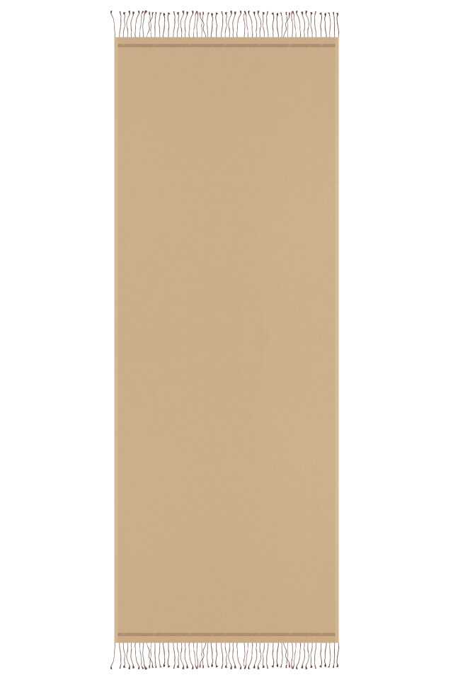 Beige Brown Double-Sided Silk Shawl - 4