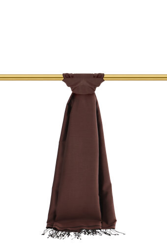 Bitter Brown Black Double-Sided Silk Shawl 