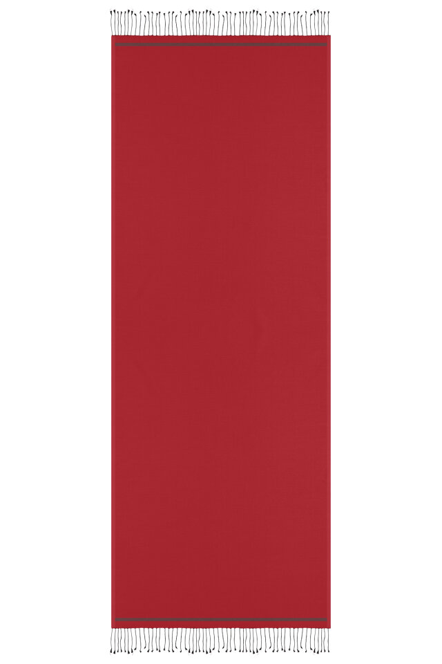 Burgundy Black Double-Sided Silk Shawl - 4