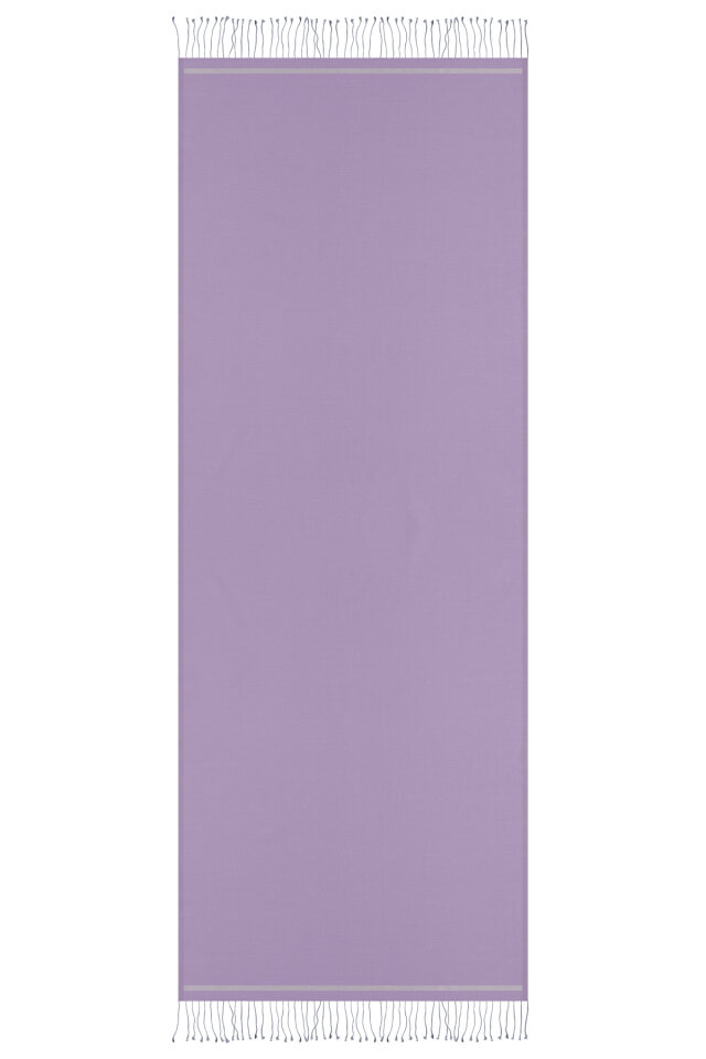 Lavender Gray Double-Sided Silk Shawl - 4