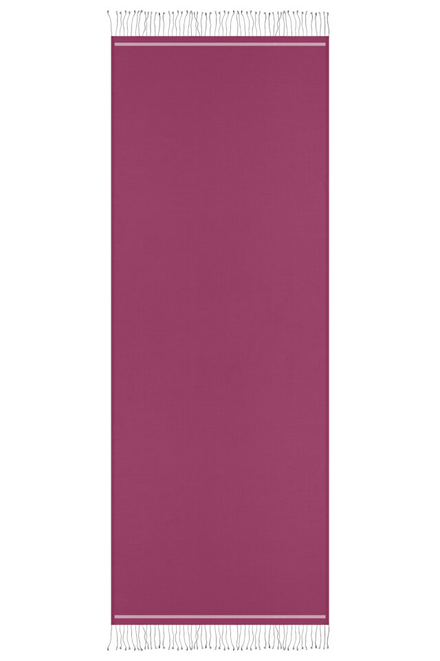 Plum Gray Double-Sided Silk Shawl - 4