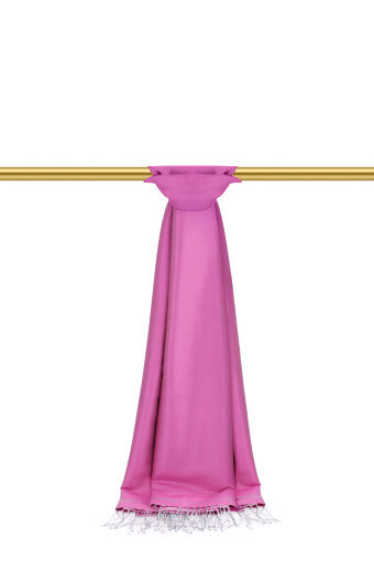Fuchsia Gray Double-Sided Silk Shawl 
