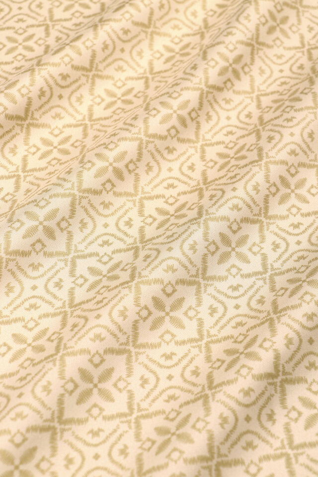 Beige Dream Pattern Twill Silk Scarf - 4