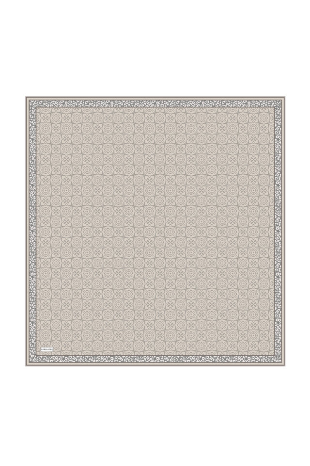 Stone Dream Pattern Twill Silk Scarf - 3