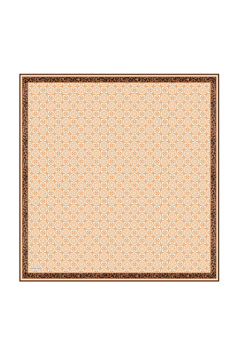 Caramel Dream Pattern Twill Silk Scarf 