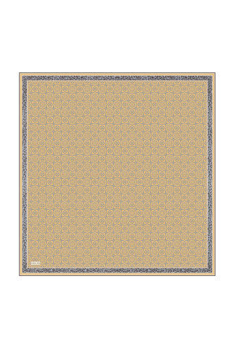 Gold Dream Pattern Twill Silk Scarf 