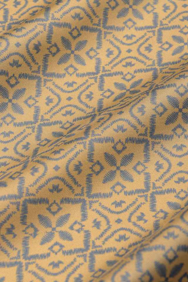 Gold Dream Pattern Twill Silk Scarf - 4