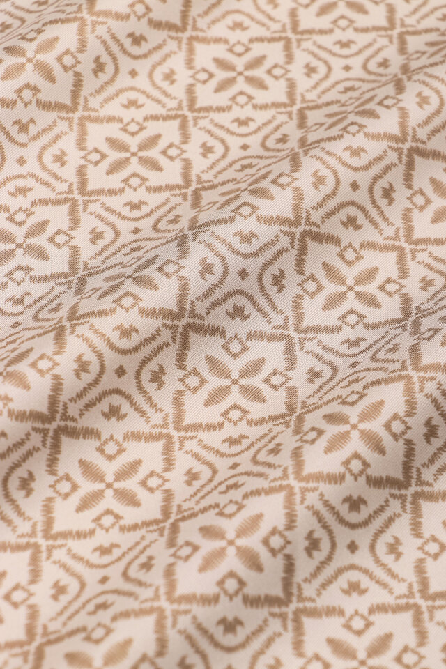 Milky Coffee Dream Pattern Twill Silk Scarf - 4