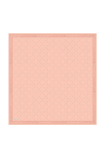 Salmon Dream Pattern Twill Silk Scarf 