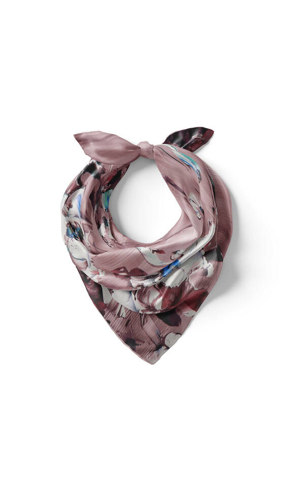 Dried Rose Anemone Pattern Silk Pocket Square - 2