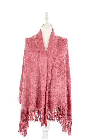 Dried Rose Angora Shawl 