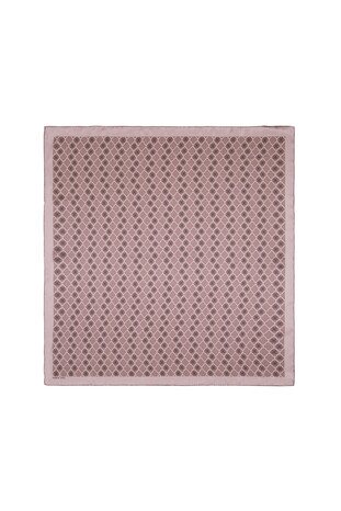 Dried Rose Monogram Silk Square Scarf 