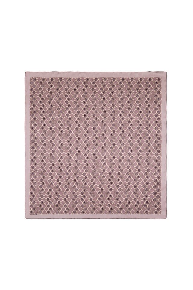 Dried Rose Monogram Silk Square Scarf - 1