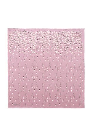 Dried Rose Snowdrop Sura Silk Square Scarf 
