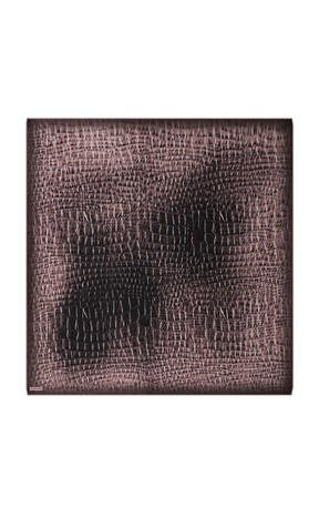 Dusty Rose Deren Pattern Twill Silk Square Scarf 