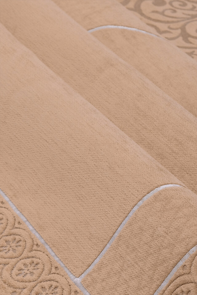 Camel Düz Renk Kabartmalı Özel Dokuma Seccade - 2