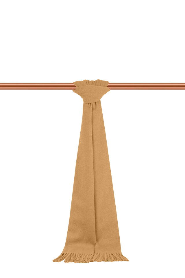 Camel Düz Renk Erkek Kaşkol - Bursa İpek