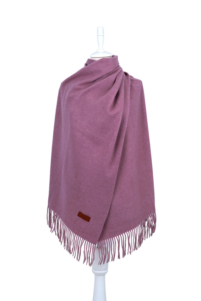 Açık Mürdüm Düz Renk Kışlık Şal 