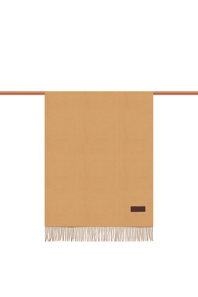 Camel Düz Renk Kışlık Şal - 2