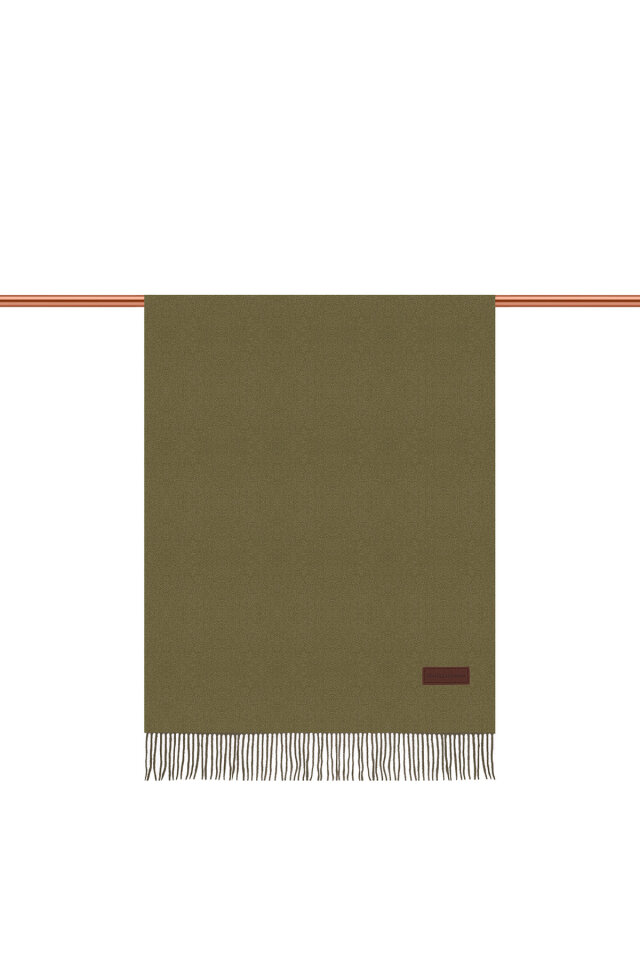 Haki Düz Renk Kışlık Şal - 2