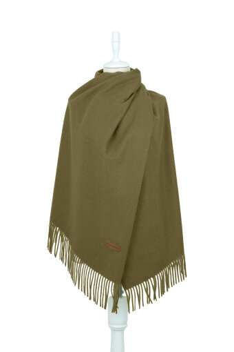 Haki Düz Renk Kışlık Şal 