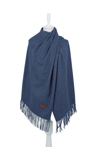 Lacivert Düz Renk Kışlık Şal 