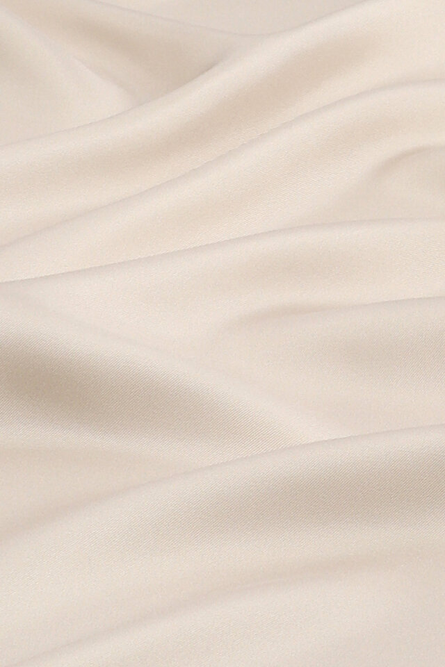 Bej Düz Renk Twill İpek Eşarp - Bursa İpek
