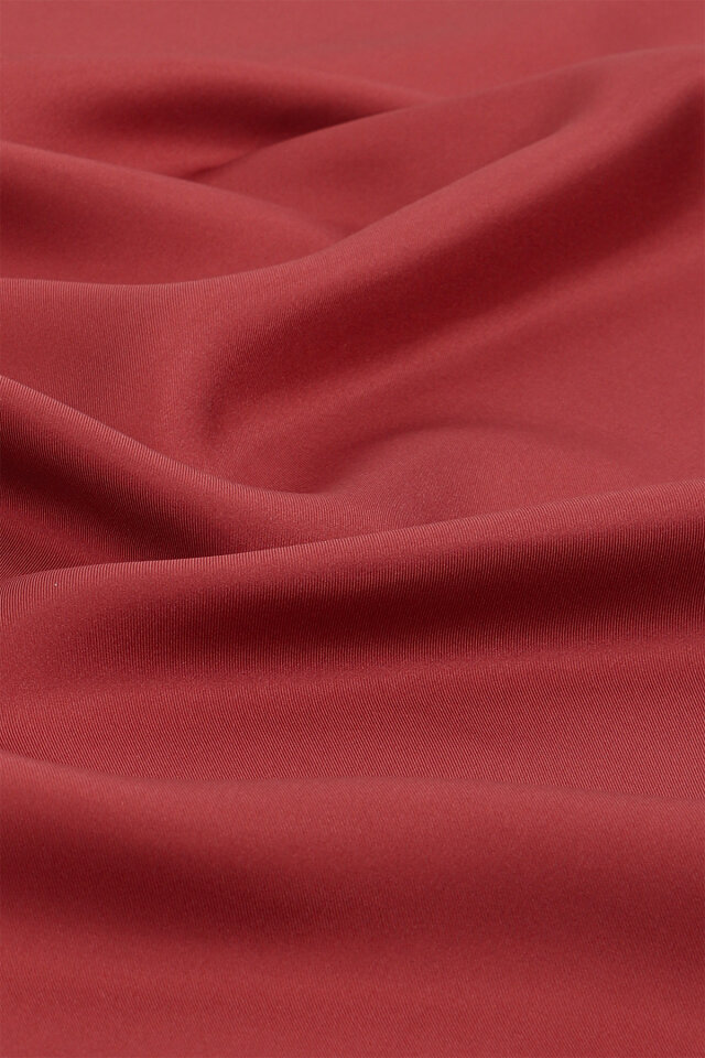 Bordo Düz Renk Twill İpek Eşarp - 2