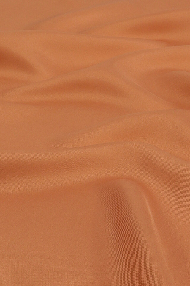 Kumtaşı Düz Renk Twill İpek Eşarp - Bursa İpek