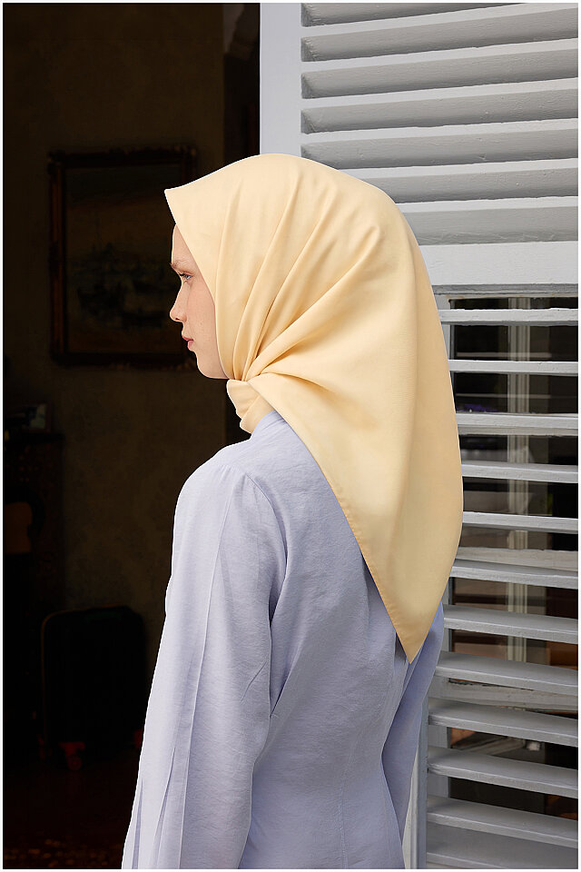 Mısır Düz Renk Twill İpek Eşarp 