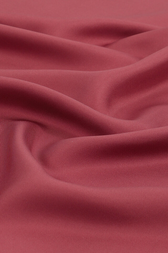 Ormangülü Düz Renk Twill İpek Eşarp - 3