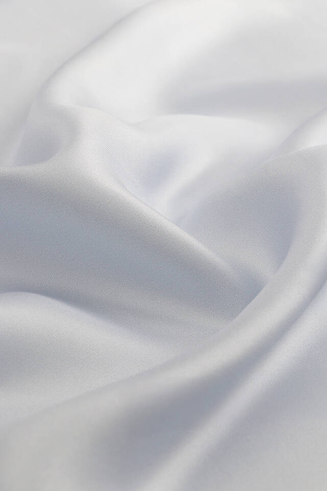 Açık Mavi Düz Renk Twill İpek Eşarp - 3