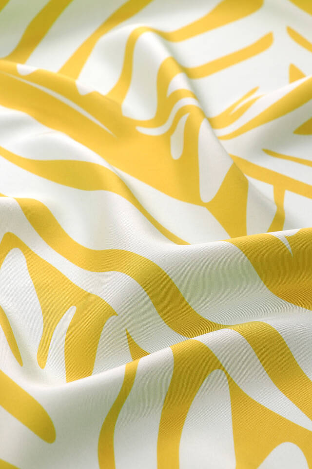 Asit Yeşil Ekin Desen Twill İpek Şal - 5