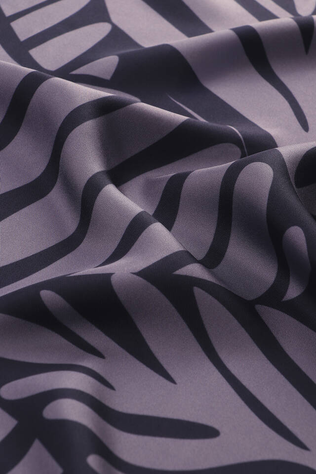 Lacivert Ekin Desen Twill İpek Şal - 5