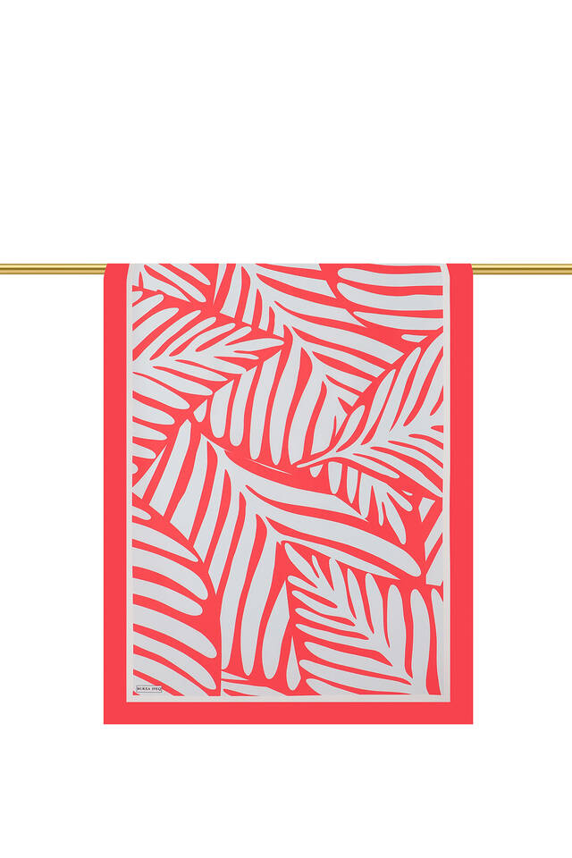 Mercan Ekin Desen Twill İpek Şal - 3