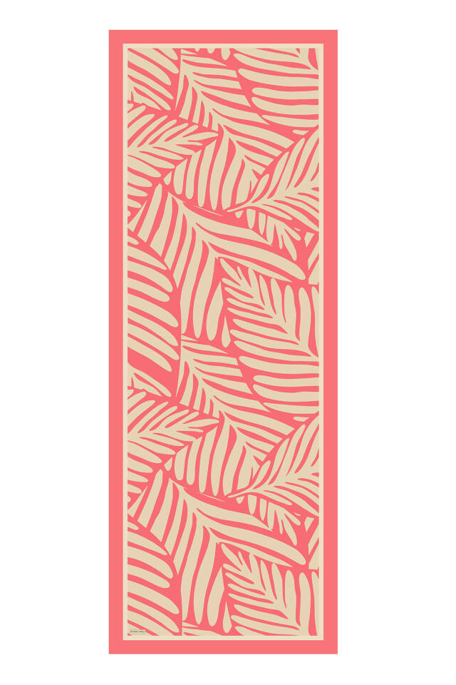 Pembe Ekin Desen Twill İpek Şal - 4