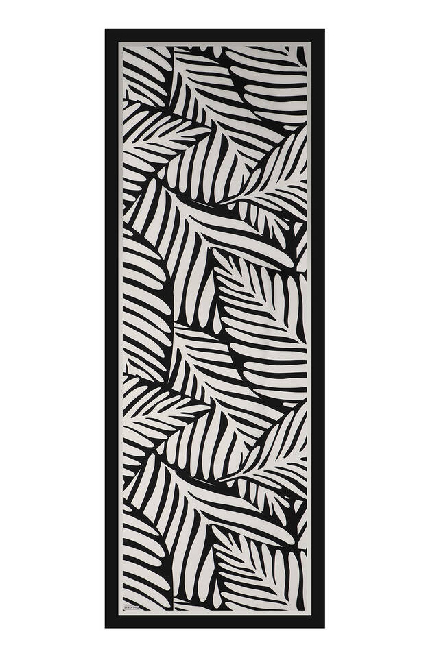 Siyah Ekin Desen Twill İpek Şal - 4