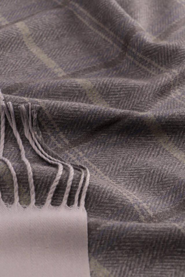 Füme Ekose Desen Kışlık Şal - 3