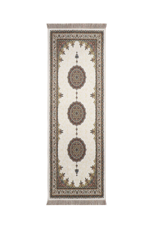 Ekru Kadife Runner Takımı - 2