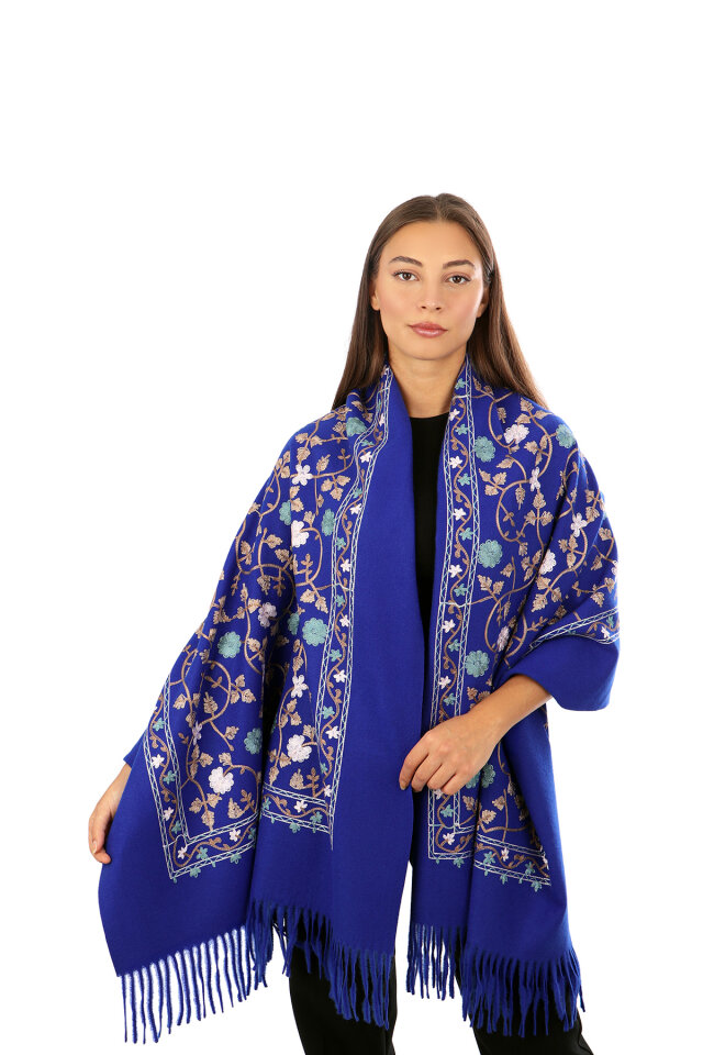 Saks Embroidered Winter Shawl 